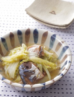 白菜とサバ缶の煮びたし