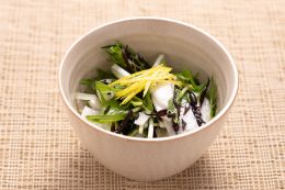 長いもと水菜の和え物