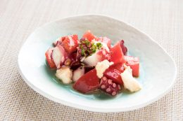 たことトマトのチーズマリネ