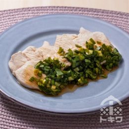 ニラだれ鶏冷しゃぶ