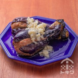 肉詰めなすの甘酢だれ