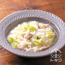 白菜と鶏肉のリゾット