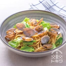 あさりと春キャベツのパスタ