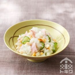 カリフラワーと油揚げの豆腐和え